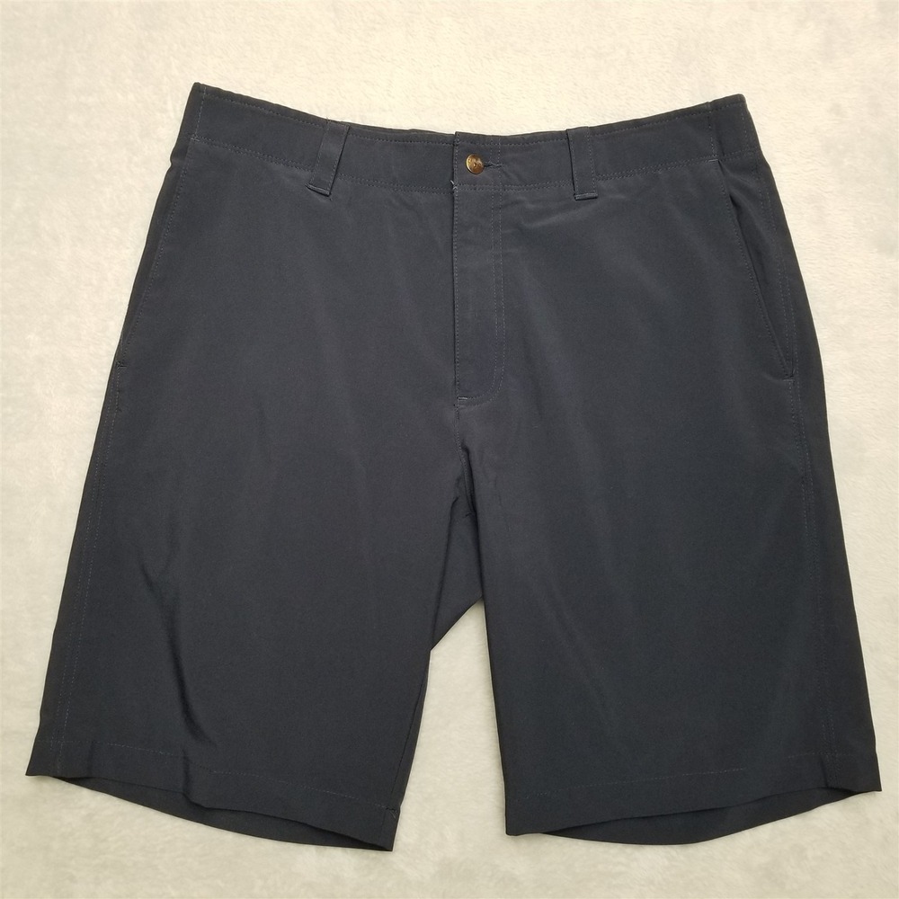 Callaway Shorts Mens 34x10 Black Flat Front Chino Performance Golf Activewear - Picture 1 of 11